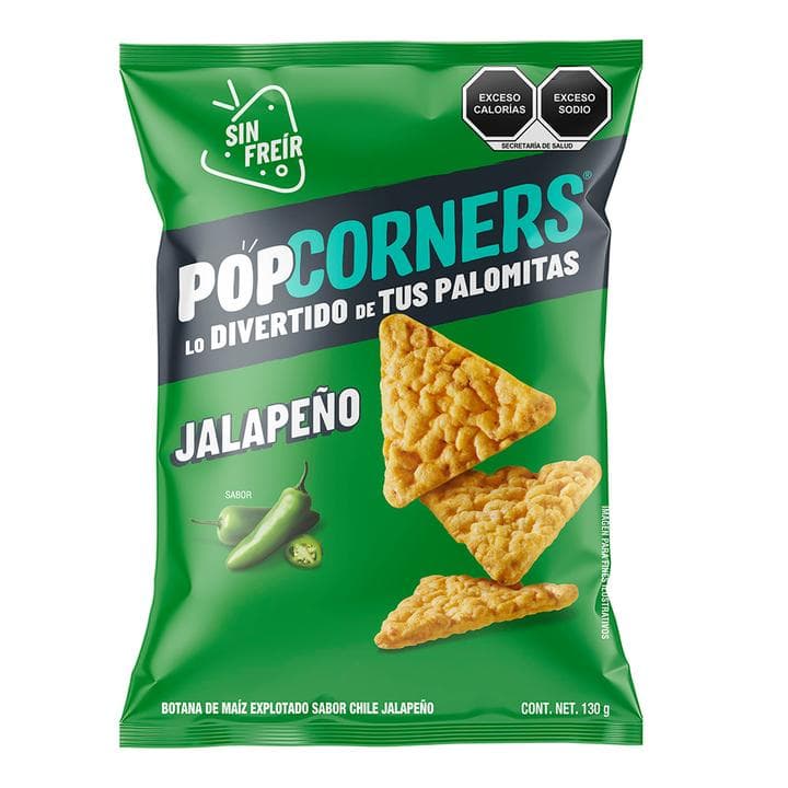 Popcorners Botana de Maíz Explotado Jalapeño 130 g - imagen 1