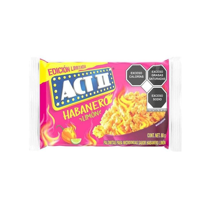 Palomitas Sabor Habanero Limón Act ll 88 g