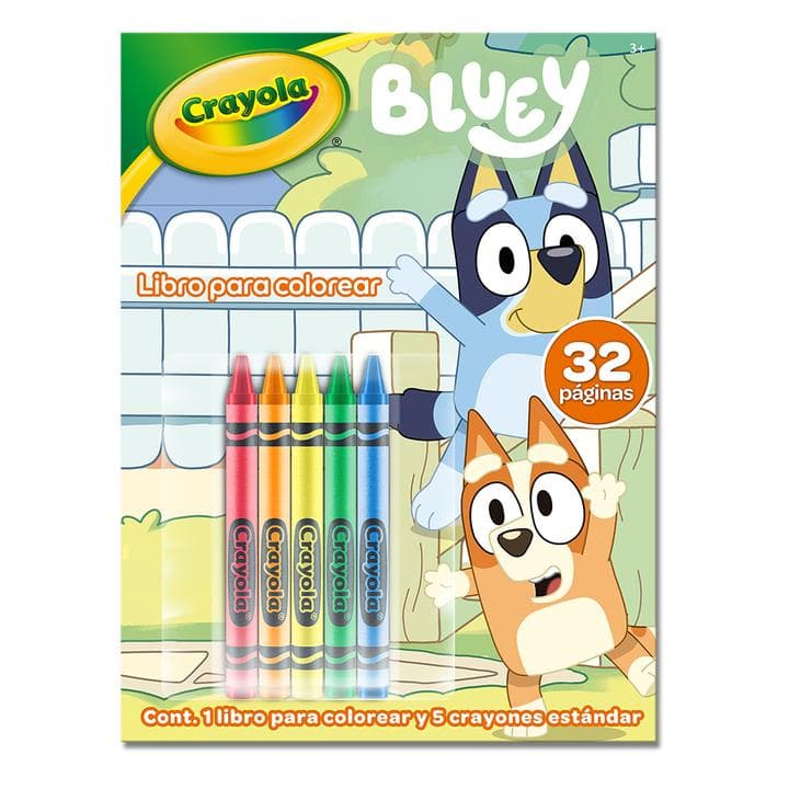 Libro Pc Bluey + Crayones 32 Pag 1 Pz