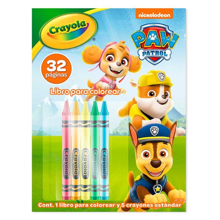 Libro Pc Paw Patrol + Crayones 32 Pag 1 Pz