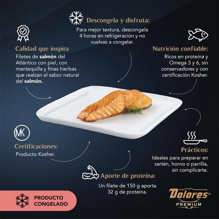 Dolores Premium Filete de Salmón al Meztique 300 g - imagen 9