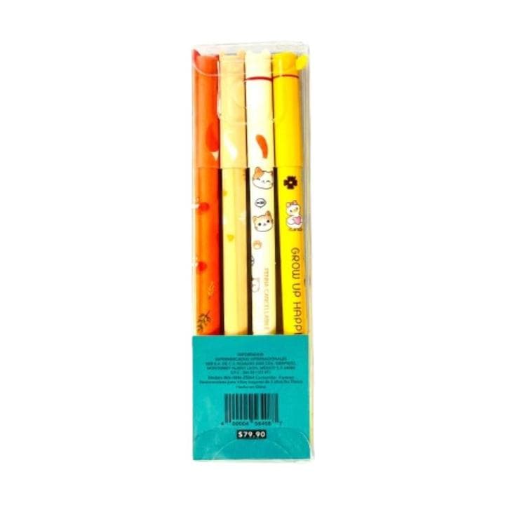 Plumas Deco Gel C/Borrador 4pz Wa-Hbm-25064 1 Pz - imagen 4