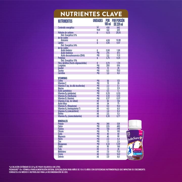 Liquido 10+ Sabor Chocolate 220 Ml - imagen 3