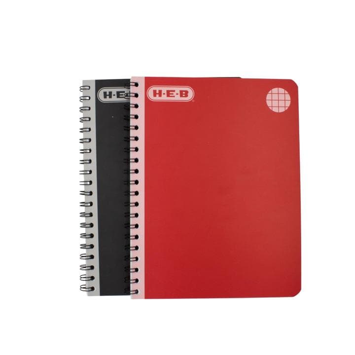 HEB Cuaderno Profesional Doble Arillo Cuadro Grande 100 Hojas
